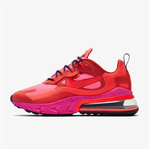Nike Air Max 270 React in Mystic Red/Pink Blast/Habanero Red/Bright Crimson SZ 9 - Picture 3 of 15